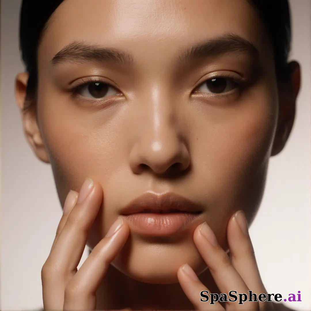 Cinematic skincare close-up with mixed warm and cool light and hydrated skin texture. (11) [1080x1080]