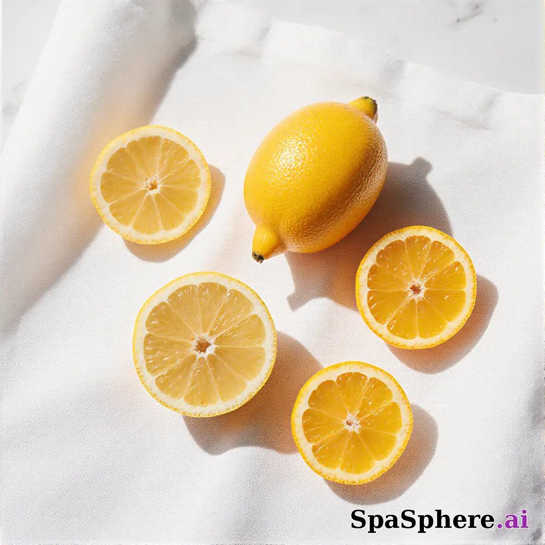 Bright citrus spa flatlay – lemon and orange accents for summer skincare posts. (10) [1080x1080]