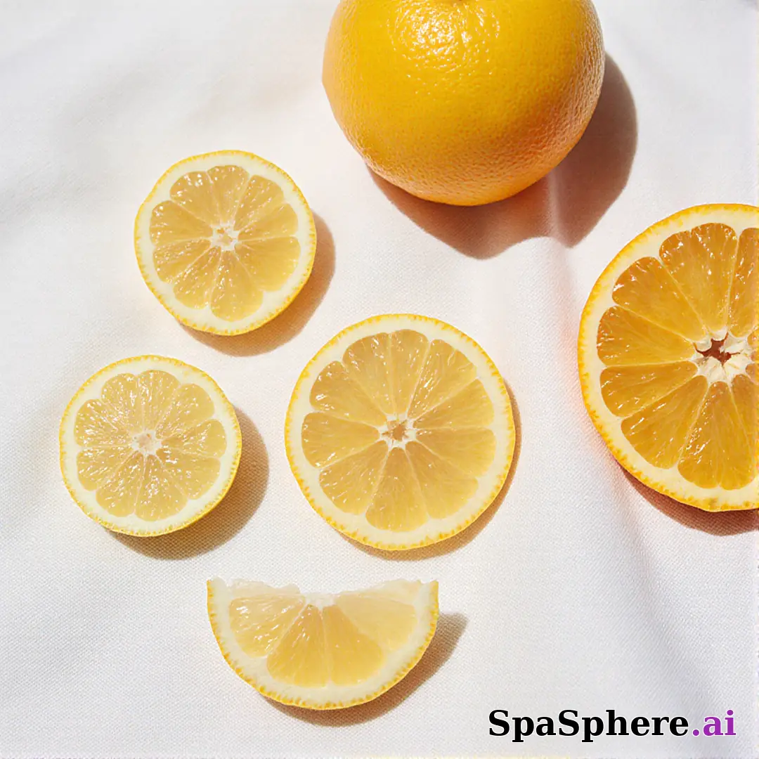 Bright citrus spa flatlay – lemon and orange accents for summer skincare posts. (19) [1080x1080]