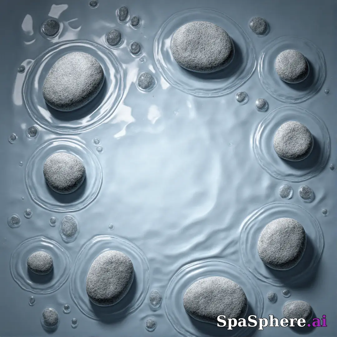 Cool gray spa stones and water droplets flatlay – refreshing clean spa imagery. (16) [1080x1080]