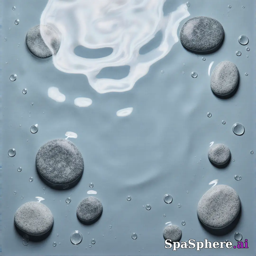 Cool gray spa stones and water droplets flatlay – refreshing clean spa imagery. (17) [1080x1080]