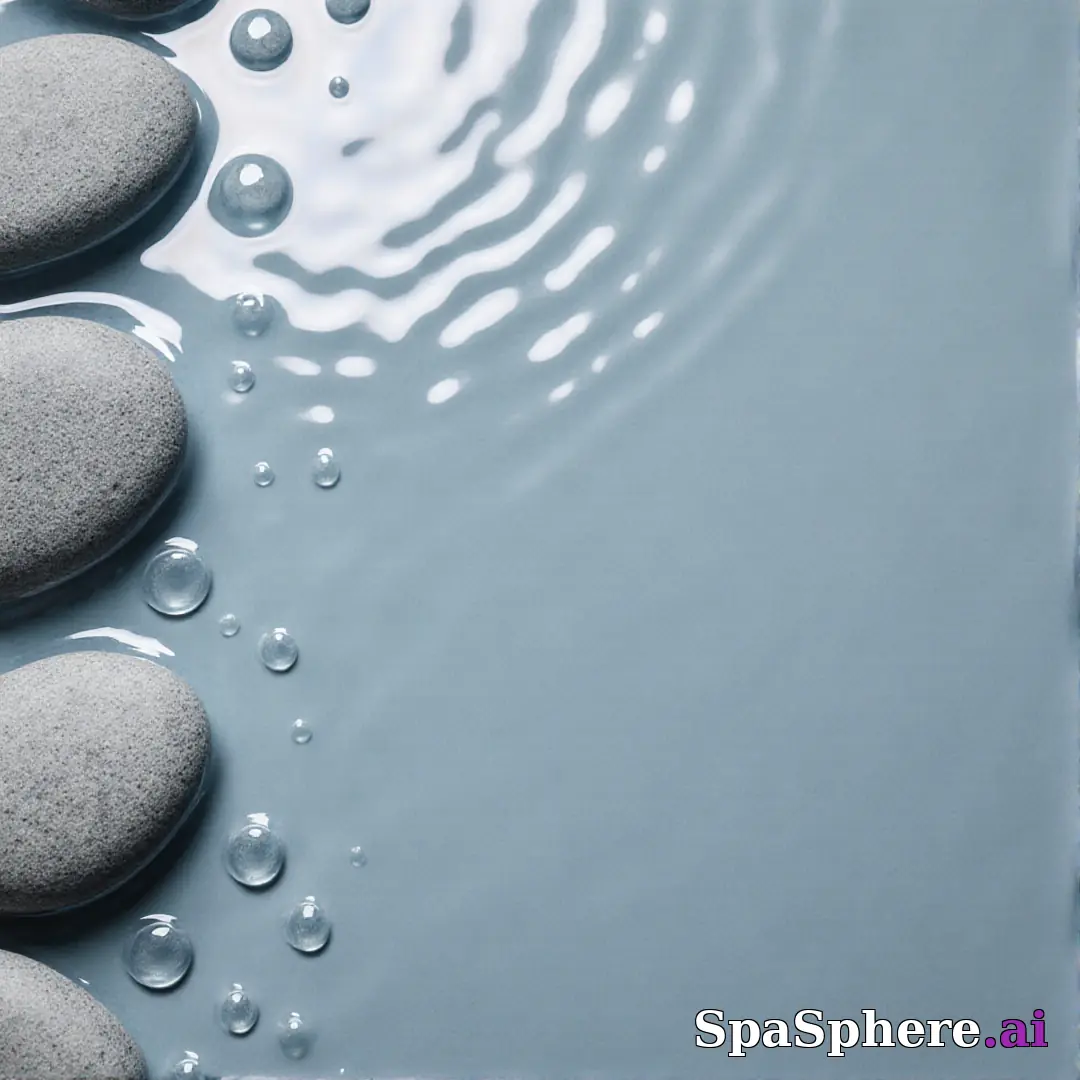 Cool gray spa stones and water droplets flatlay – refreshing clean spa imagery. (20) [1080x1080]