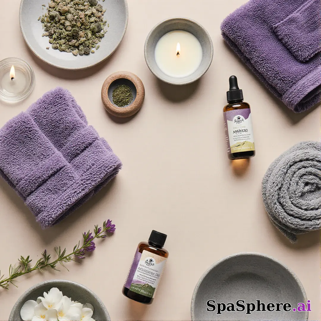 Global spa ritual flatlay – inspired by traditional skincare practices worldwide. (08) [1080x1080]