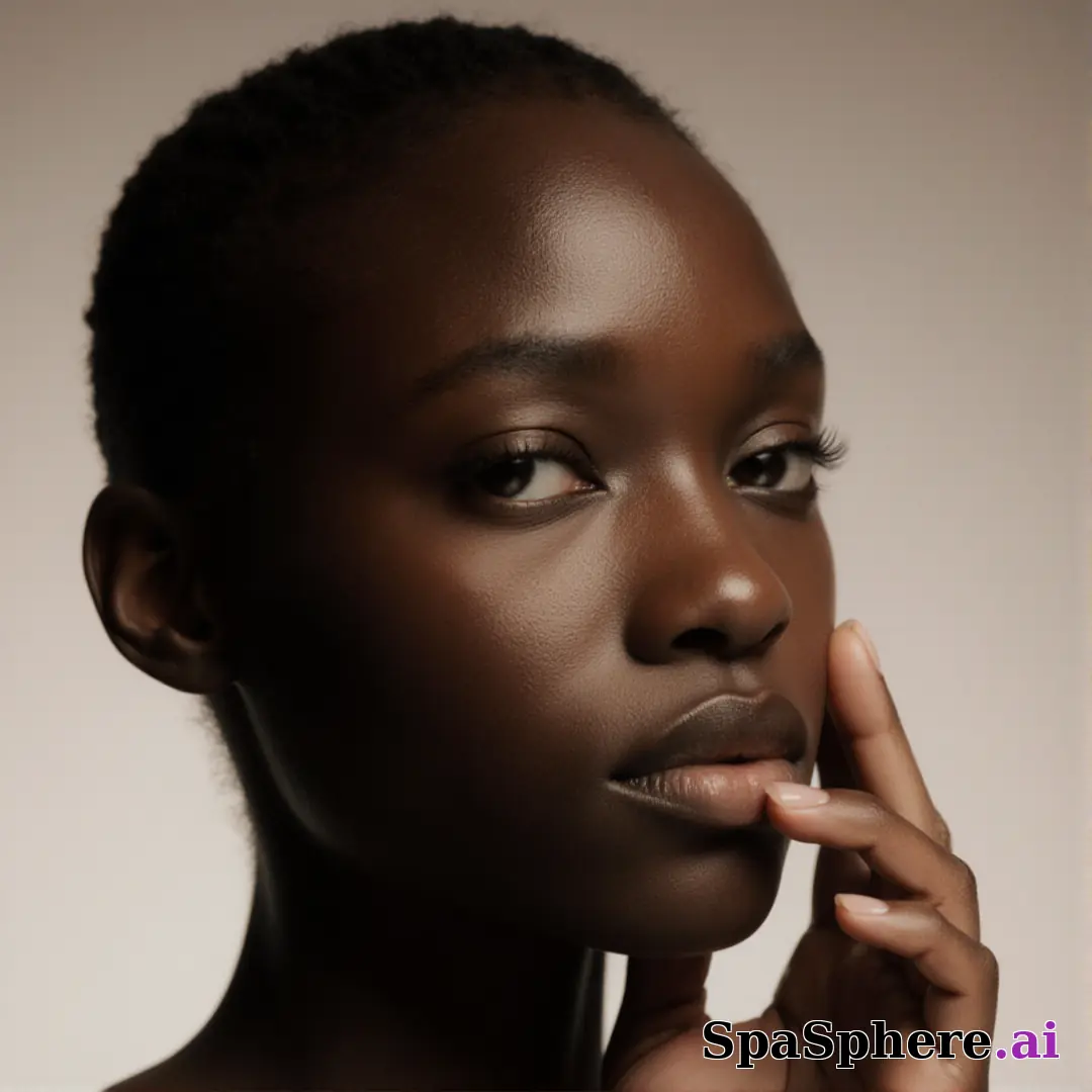 Deep radiant skin close-up with soft side light and subtle contour highlights, luxury spa aesthetic. (15) [1080x1080]