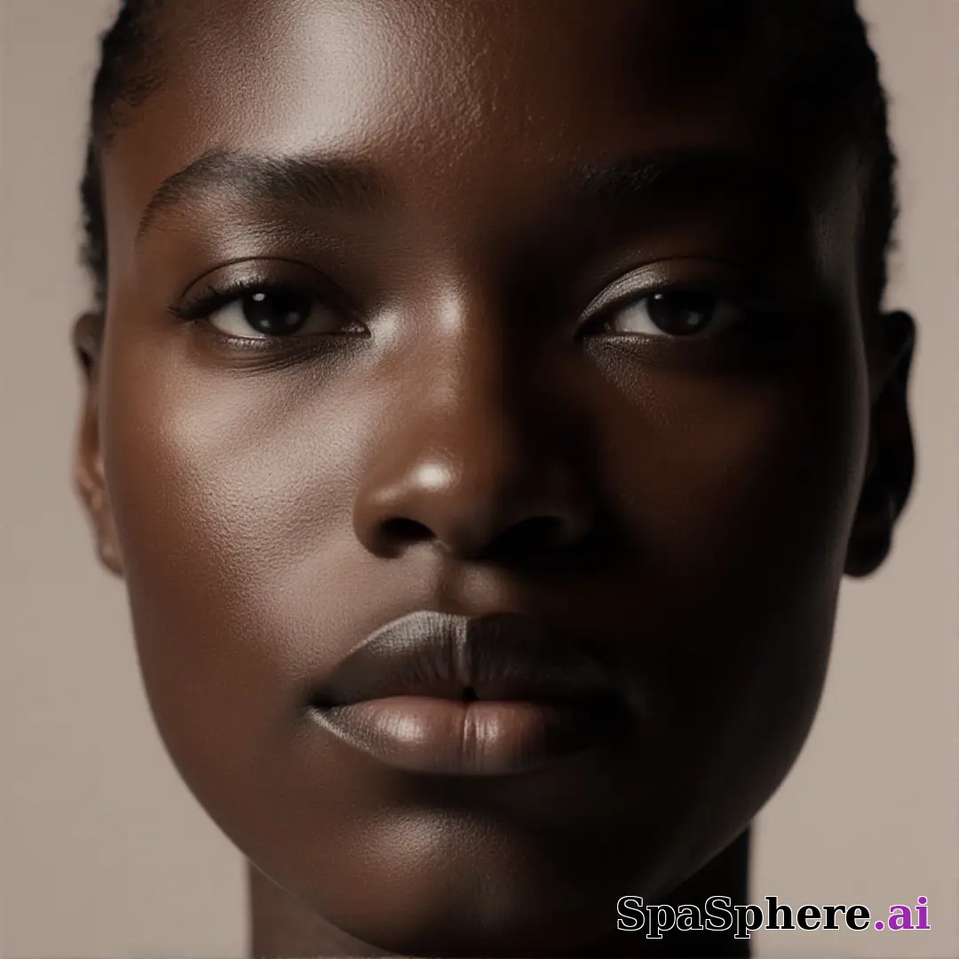 Deep radiant skin close-up with soft side light and subtle contour highlights, luxury spa aesthetic. (03) [1080x1080]