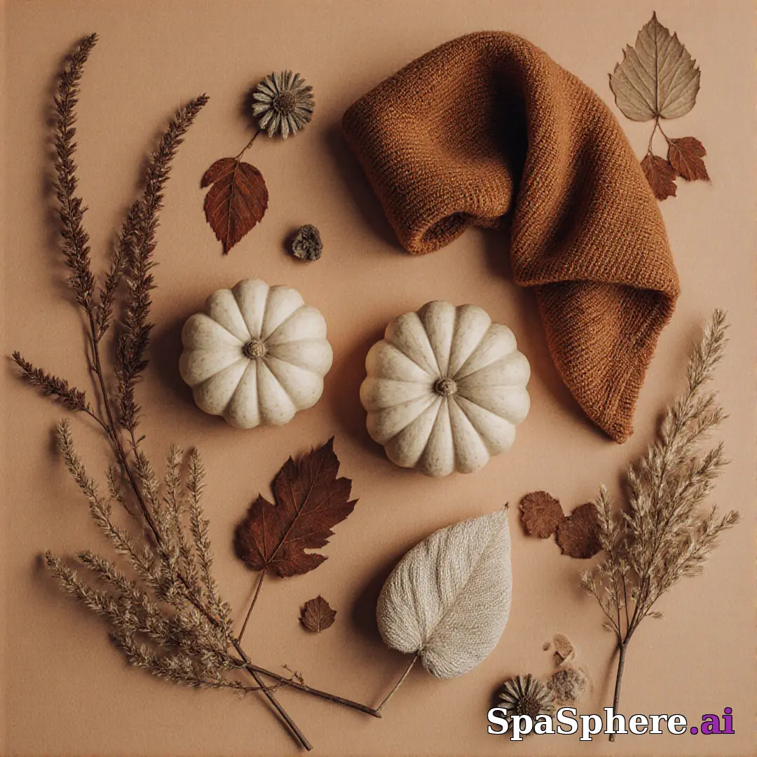 Rust and beige spa flatlay – autumn cozy skincare imagery. (14) [1080x1080]