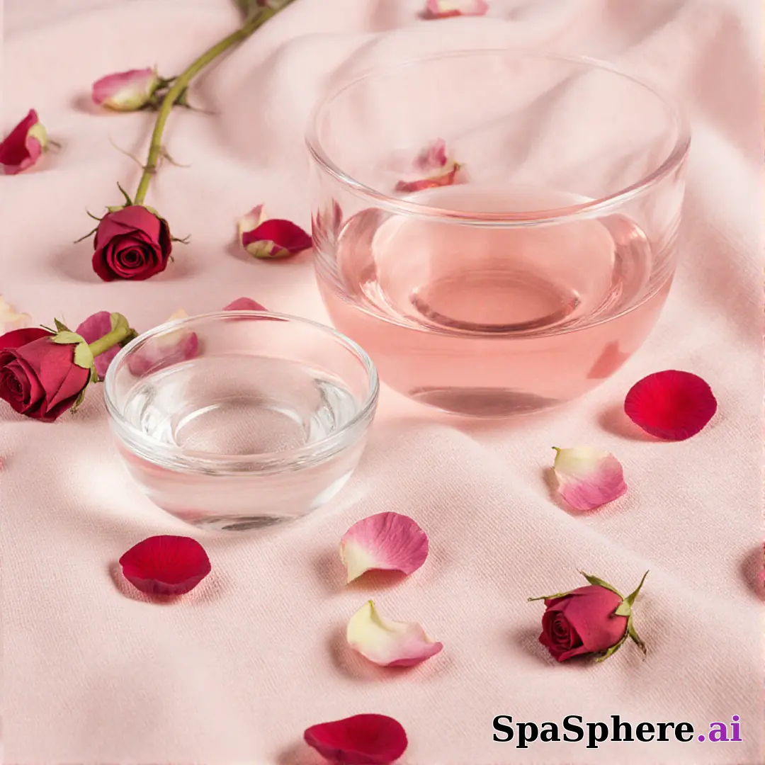 Soft pink rose petal spa flatlay – gentle feminine energy for estheticians. (10) [1080x1080]