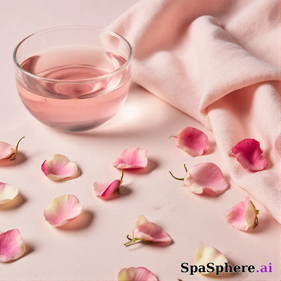 Soft pink rose petal spa flatlay – gentle feminine energy for estheticians. (12) [1080x1080]