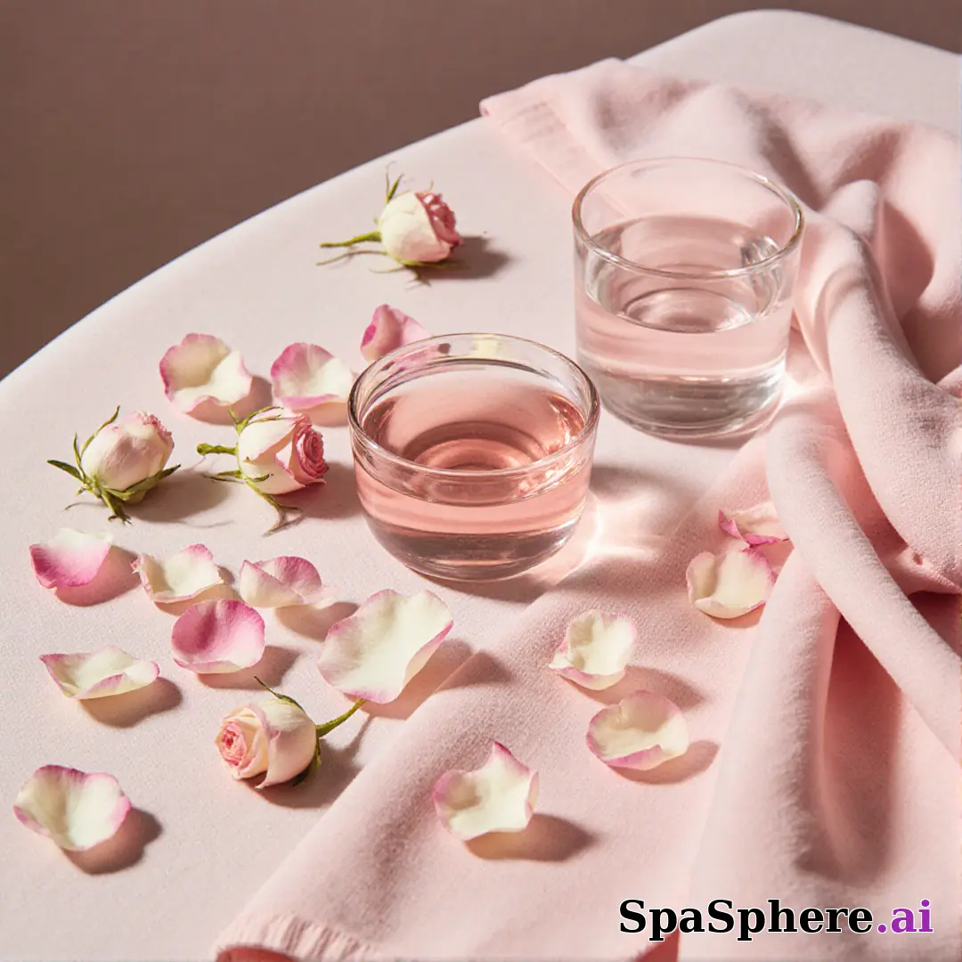 Soft pink rose petal spa flatlay – gentle feminine energy for estheticians. (18) [1080x1080]