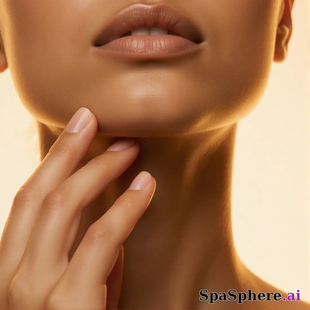 Golden-hour light on chin and collarbone with soft touch gesture and warm cinematic highlights. (11) [1080x1080]