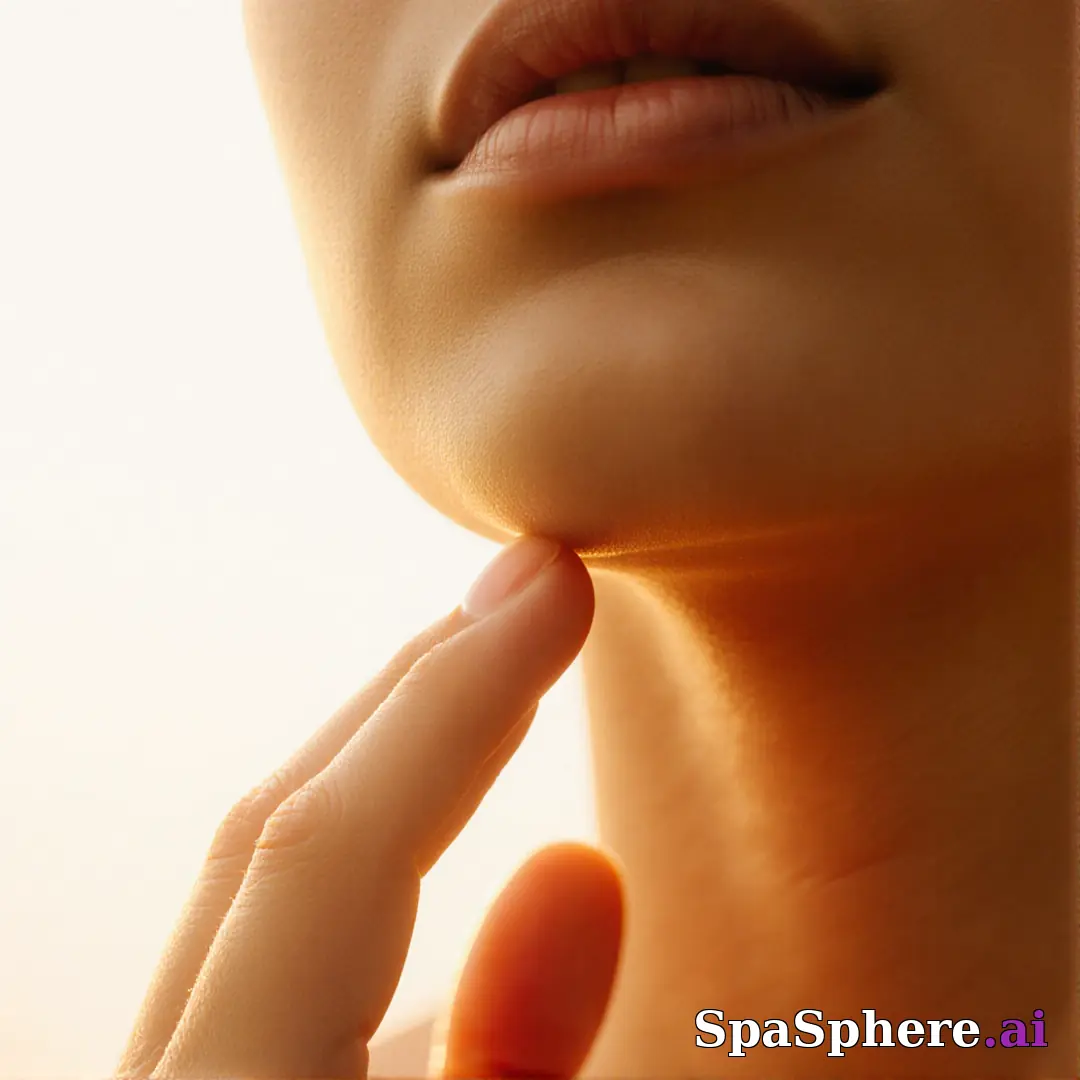 Golden-hour light on chin and collarbone with soft touch gesture and warm cinematic highlights. (12) [1080x1080]