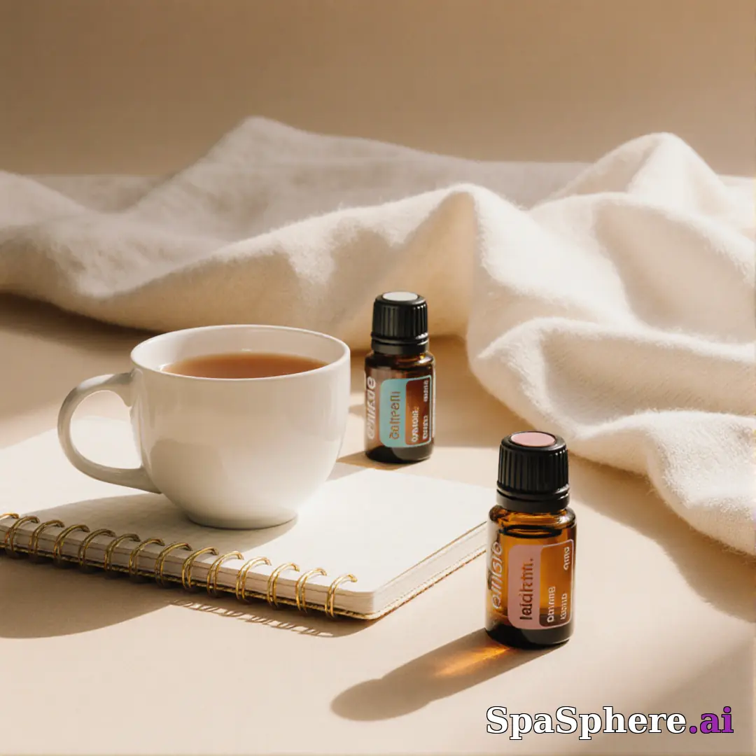 Holistic spa flatlay – tea, oils, and calm setup for mindfulness content. (13) [1080x1080]