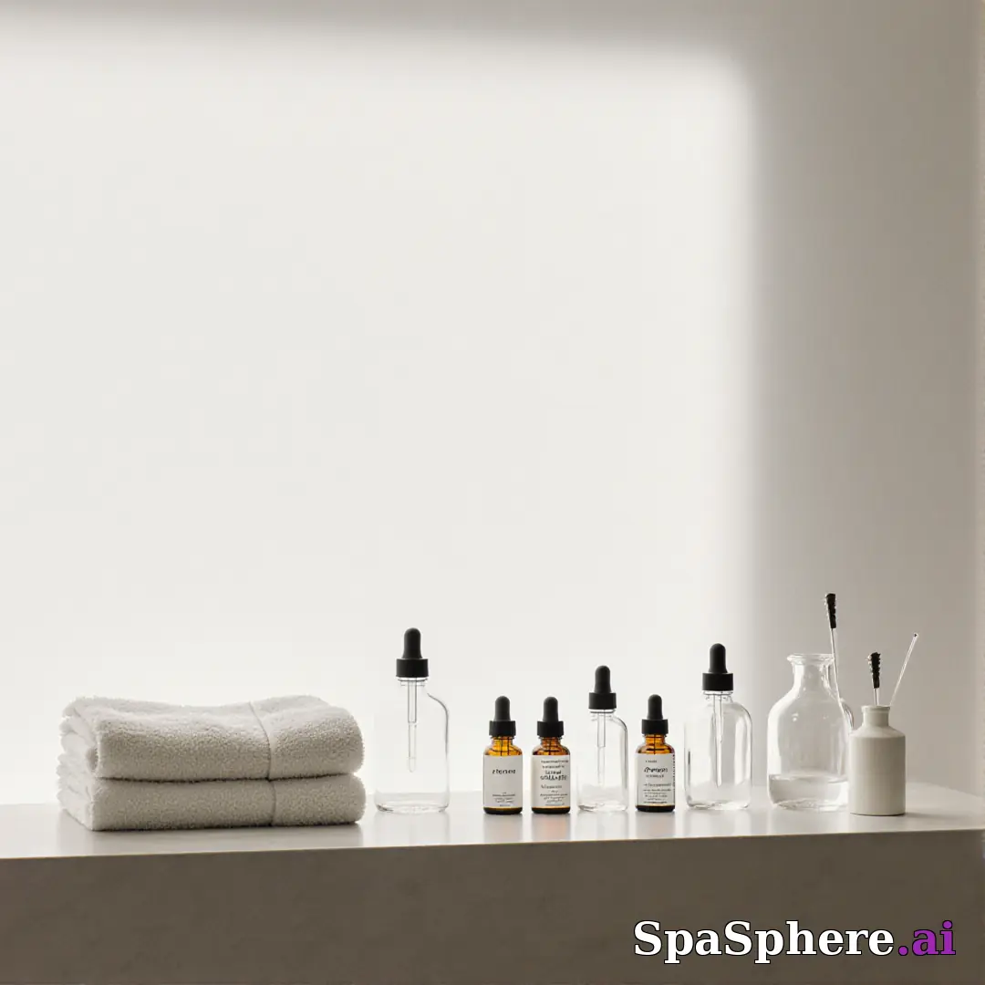 Minimal product staging spa scene – clean background for skincare retail posts. (12) [1080x1080]