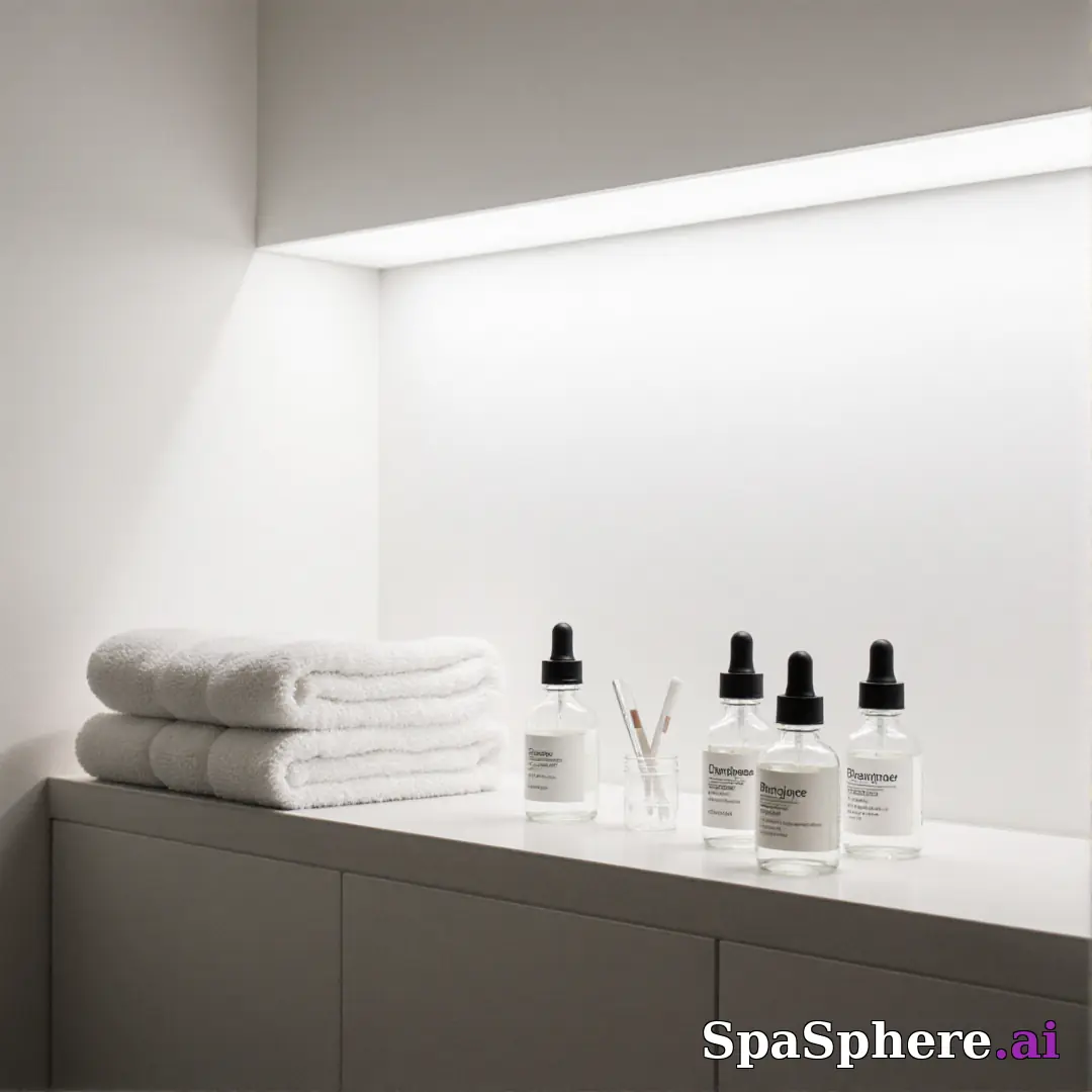 Minimal product staging spa scene – clean background for skincare retail posts. (13) [1080x1080]
