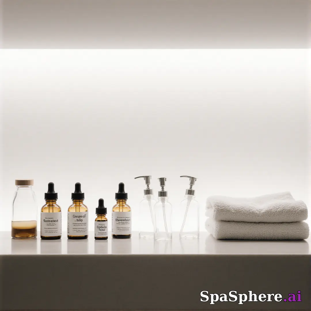 Minimal product staging spa scene – clean background for skincare retail posts. (14) [1080x1080]