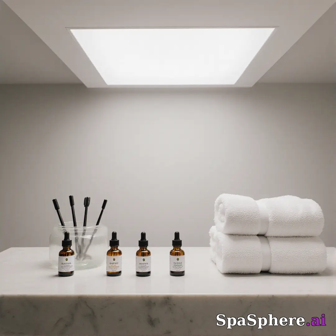 Minimal product staging spa scene – clean background for skincare retail posts. (15) [1080x1080]