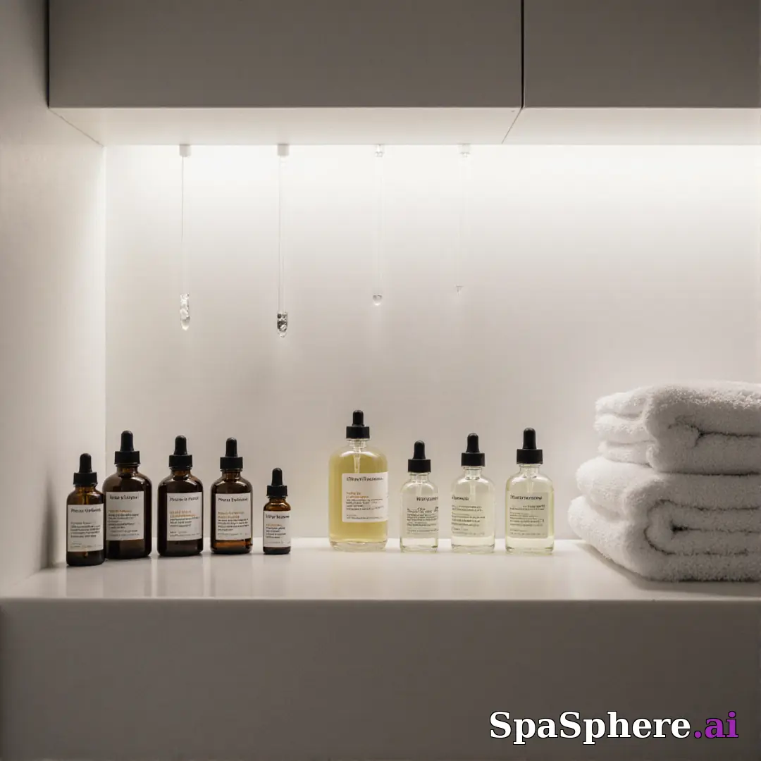 Minimal product staging spa scene – clean background for skincare retail posts. (18) [1080x1080]