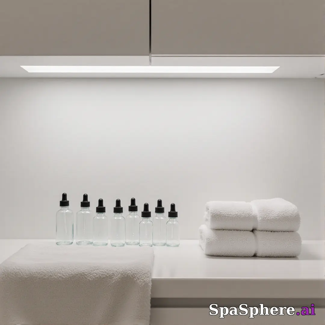 Minimal product staging spa scene – clean background for skincare retail posts. (19) [1080x1080]