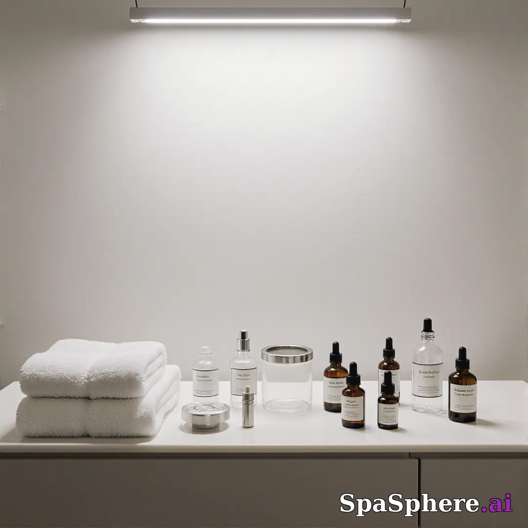 Minimal product staging spa scene – clean background for skincare retail posts. (02) [1080x1080]