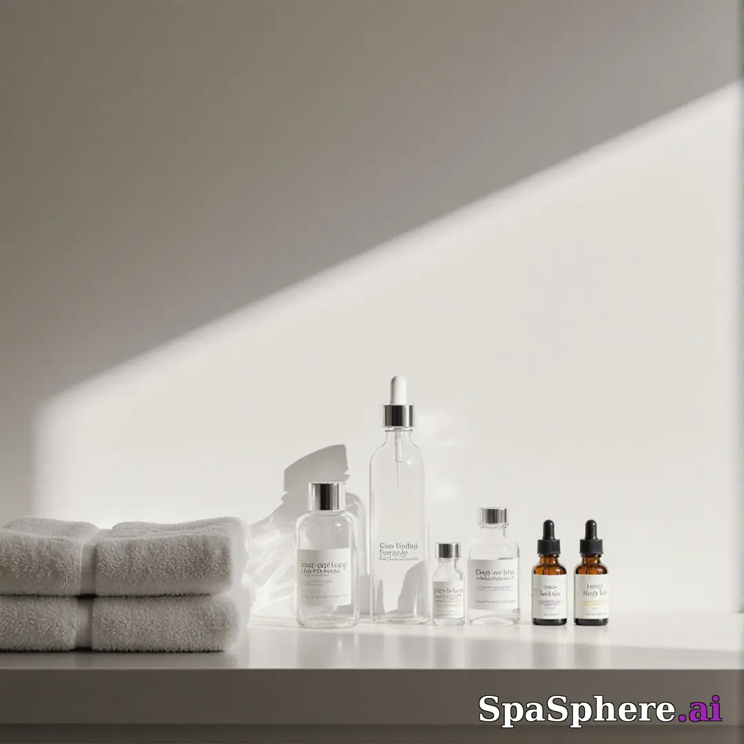 Minimal product staging spa scene – clean background for skincare retail posts. (21) [1080x1080]