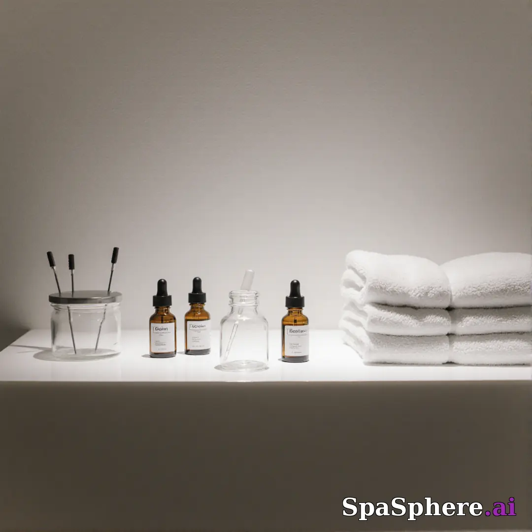Minimal product staging spa scene – clean background for skincare retail posts. (22) [1080x1080]