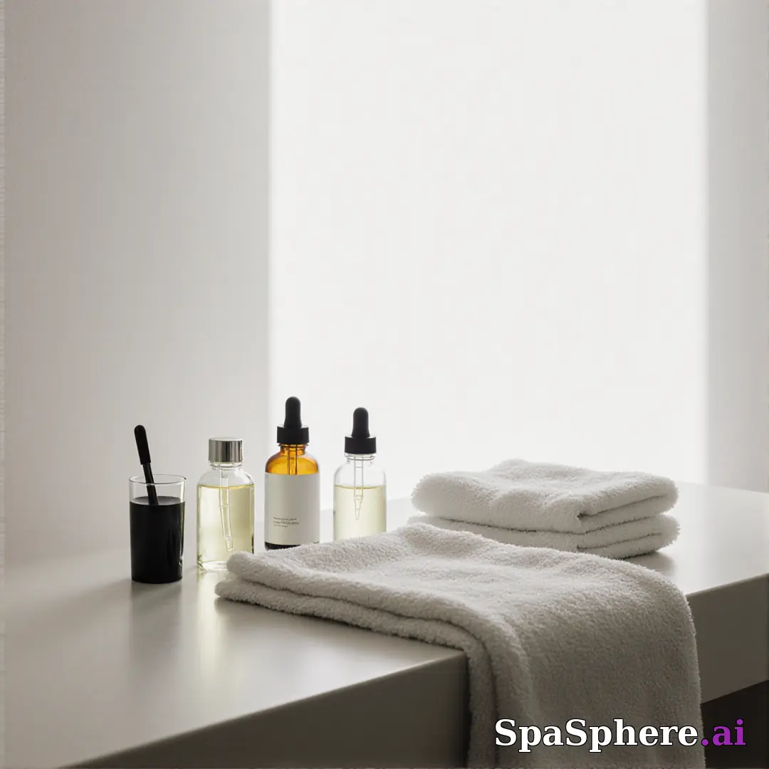 Minimal product staging spa scene – clean background for skincare retail posts. (24) [1080x1080]