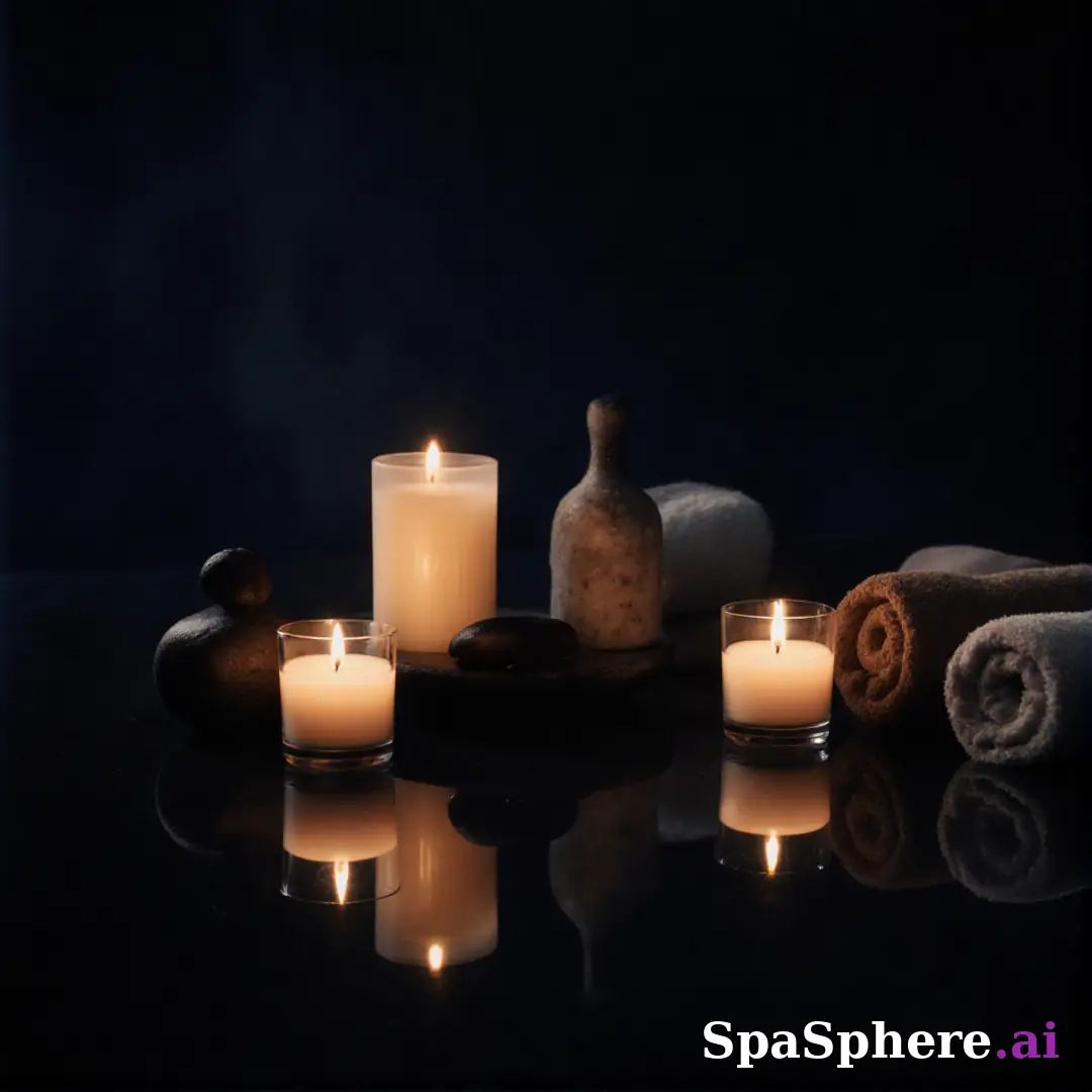 Dark candlelit spa flatlay – serene night aesthetic for relaxation posts. (14) [1080x1080]