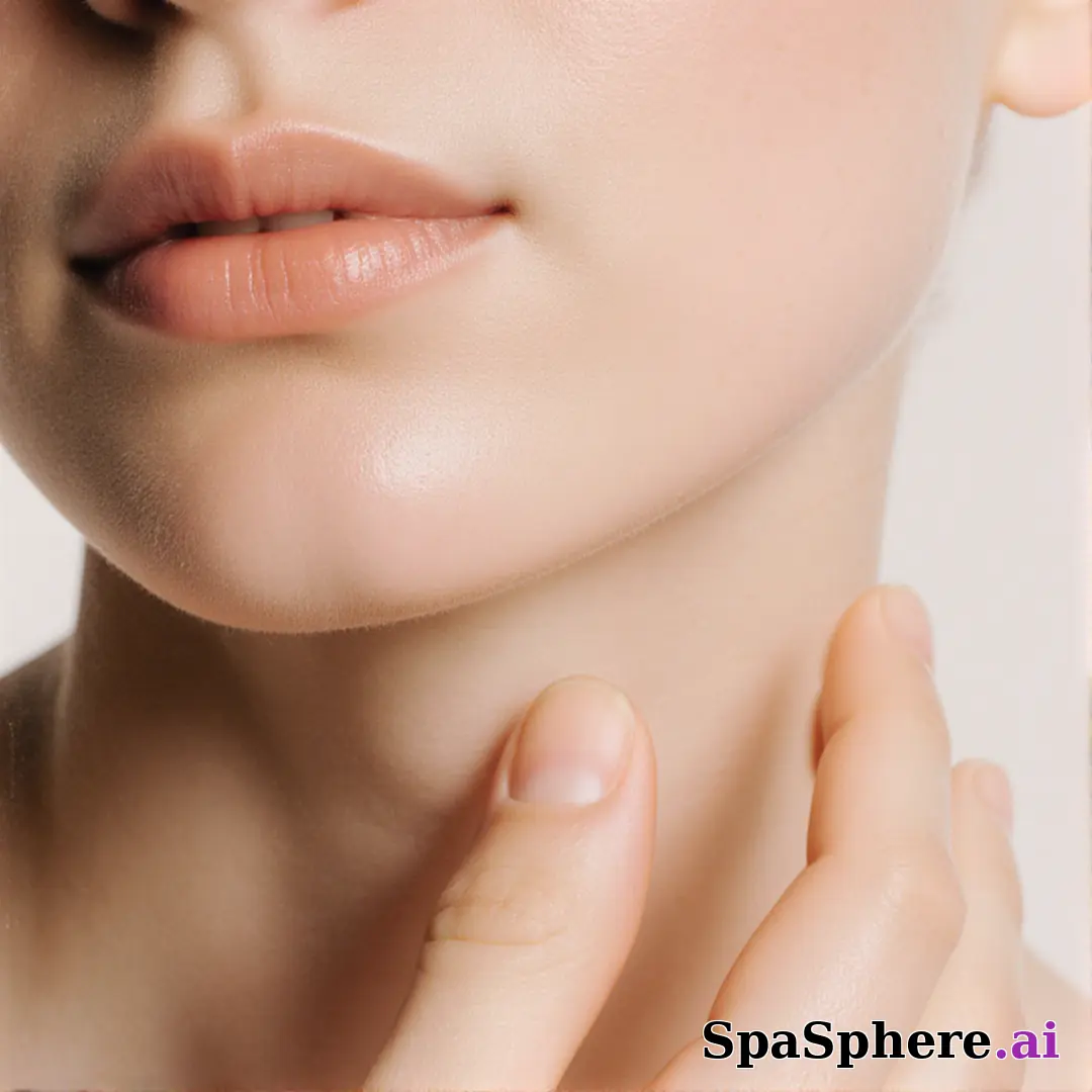 Soft porcelain skin close-up of lower face and neck with gentle touch and cool daylight. (07) [1080x1080]