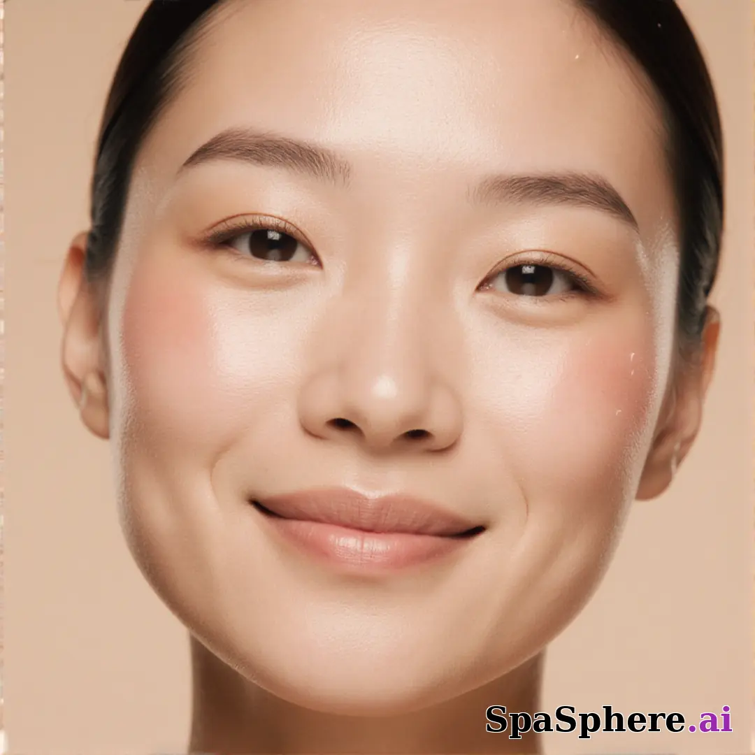 Close-up portrait showing glowing hydrated skin in soft daylight – gentle, authentic spa aesthetic. (10) [1080x1080]