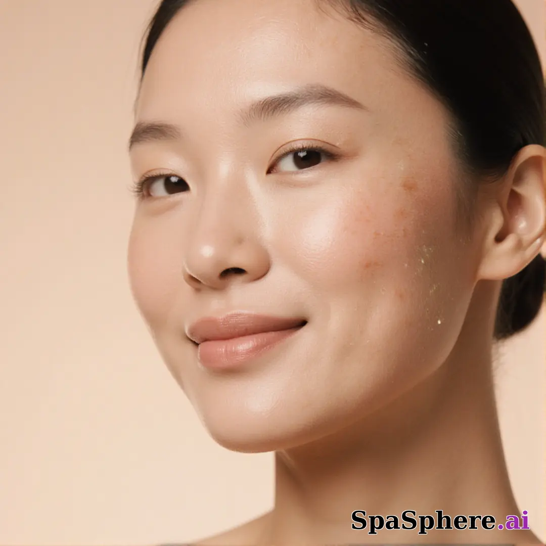 Close-up portrait showing glowing hydrated skin in soft daylight – gentle, authentic spa aesthetic. (12) [1080x1080]