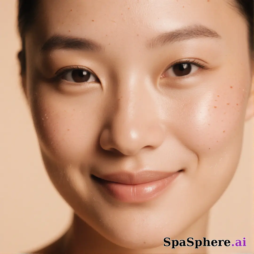 Close-up portrait showing glowing hydrated skin in soft daylight – gentle, authentic spa aesthetic. (15) [1080x1080]
