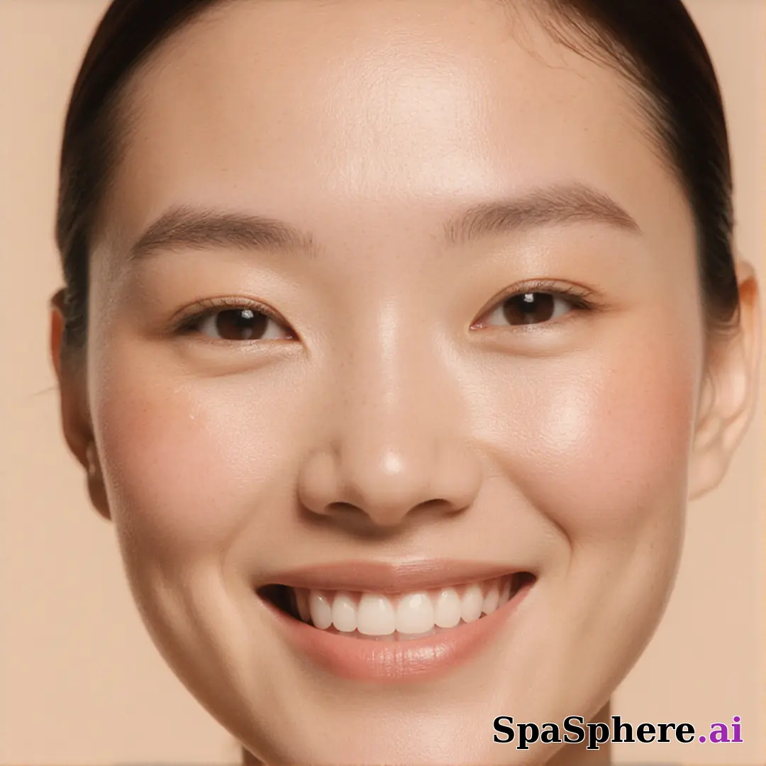 Close-up portrait showing glowing hydrated skin in soft daylight – gentle, authentic spa aesthetic. (02) [1080x1080]