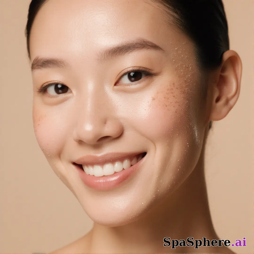 Close-up portrait showing glowing hydrated skin in soft daylight – gentle, authentic spa aesthetic. (22) [1080x1080]