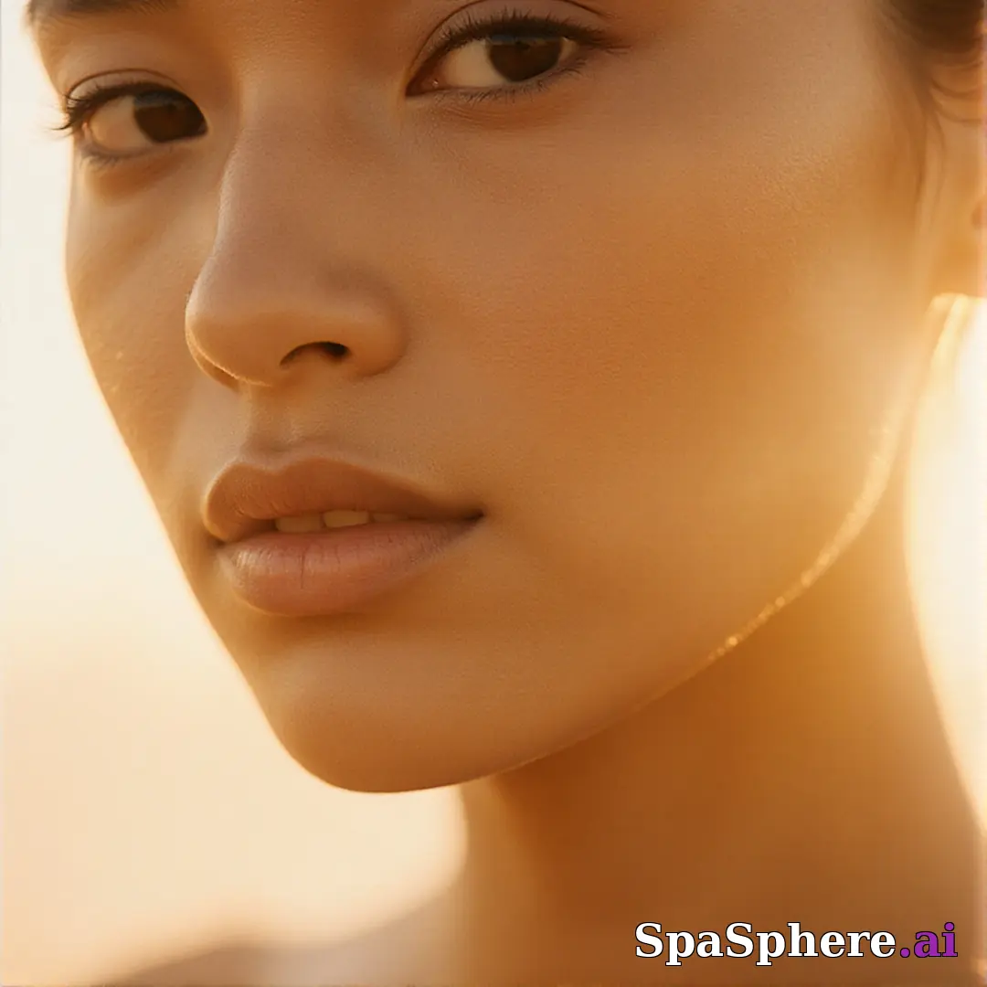 Warm radiant skin portrait under golden light – perfect for high-end spa and glow content. (23) [1080x1080]
