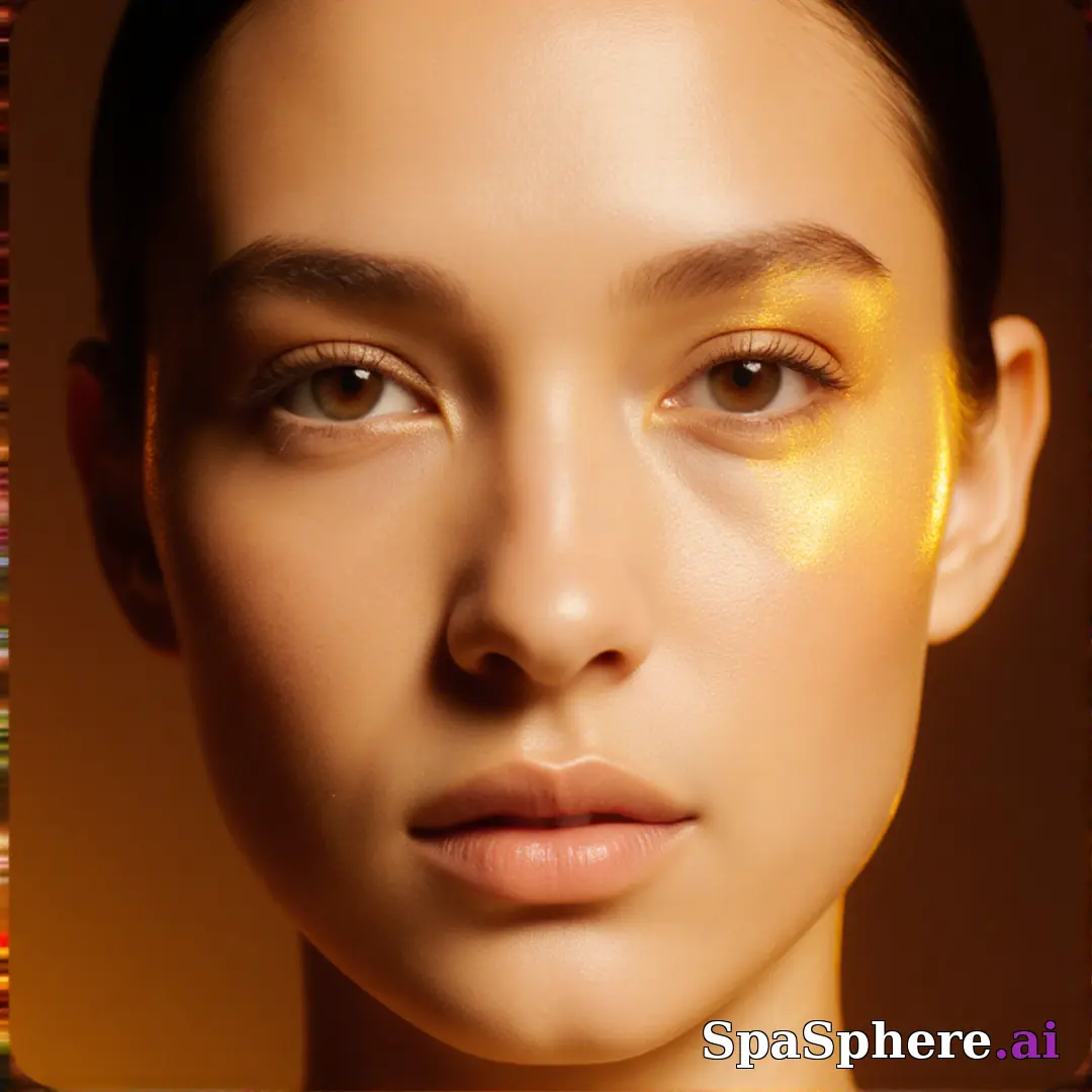 Warm radiant skin portrait under golden light – perfect for high-end spa and glow content. (08) [1080x1080]