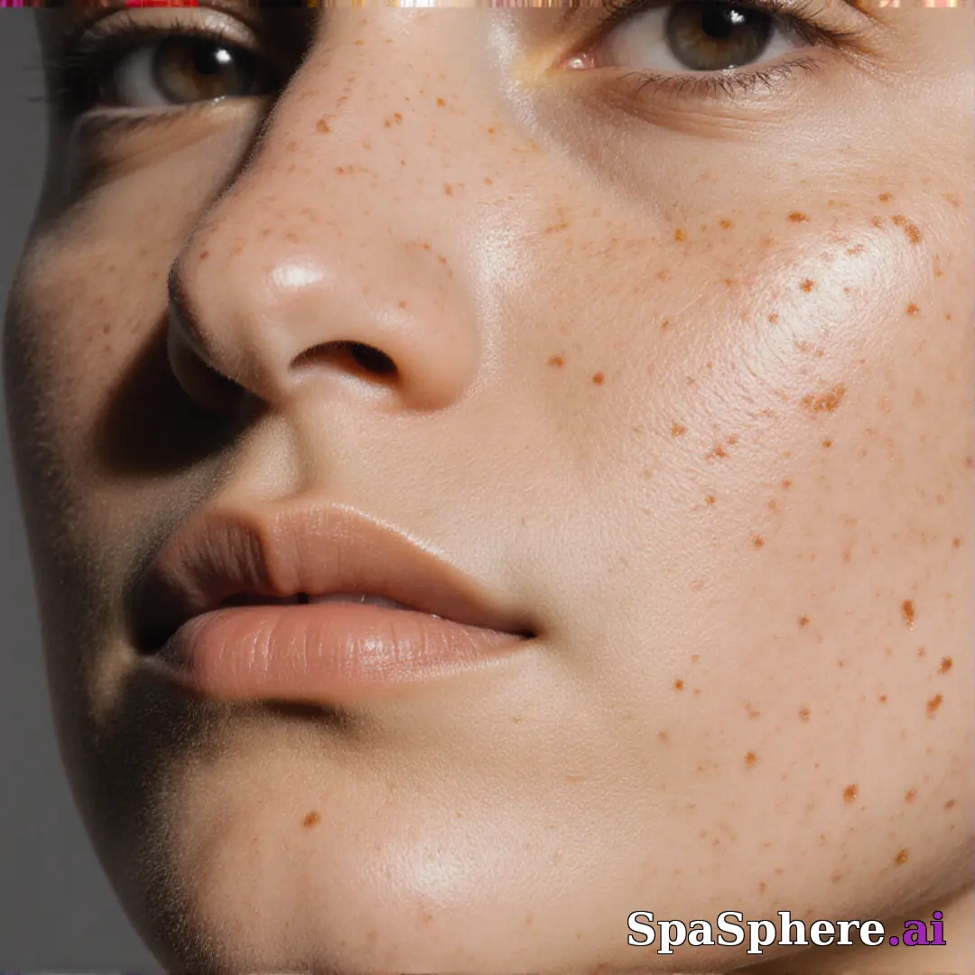 Macro spa close-up showing realistic healthy skin texture and tone – educational skincare imagery. (14) [1080x1080]