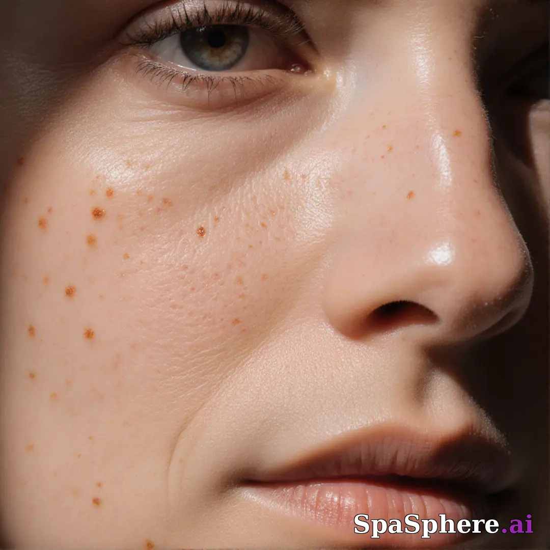 Macro spa close-up showing realistic healthy skin texture and tone – educational skincare imagery. (18) [1080x1080]