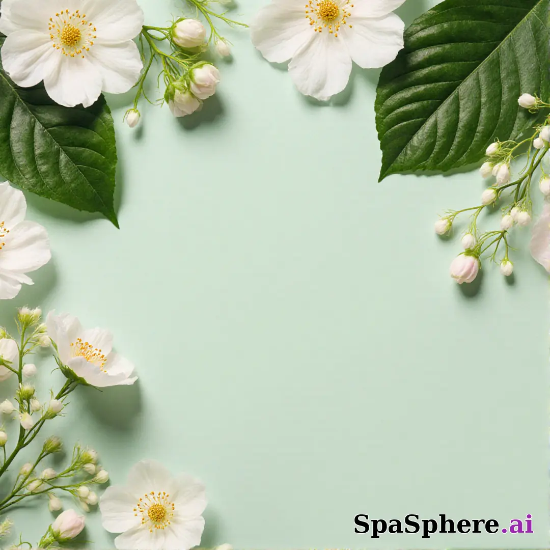 Fresh pale green spa flatlay – spring renewal theme for estheticians. (11) [1080x1080]