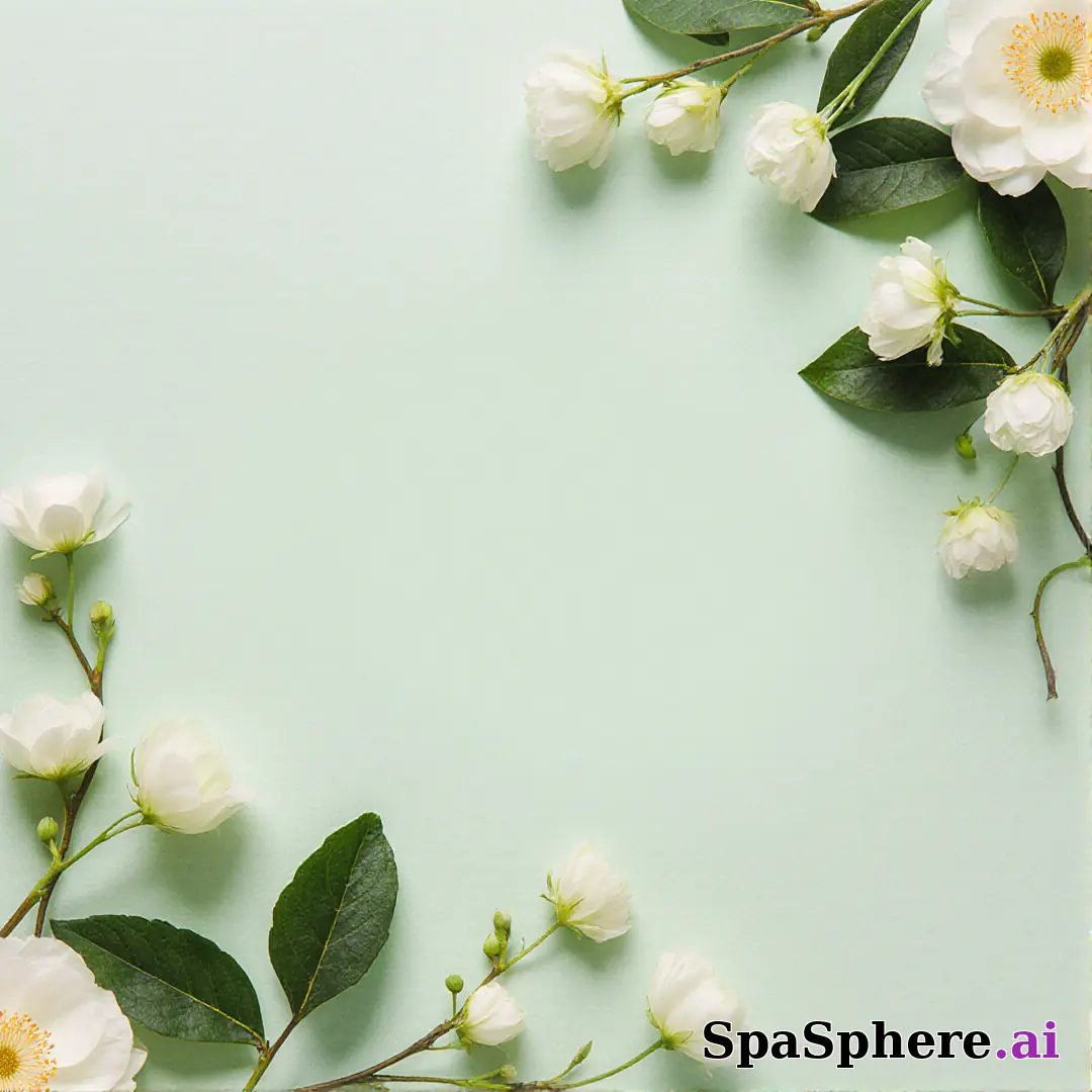 Fresh pale green spa flatlay – spring renewal theme for estheticians. (12) [1080x1080]