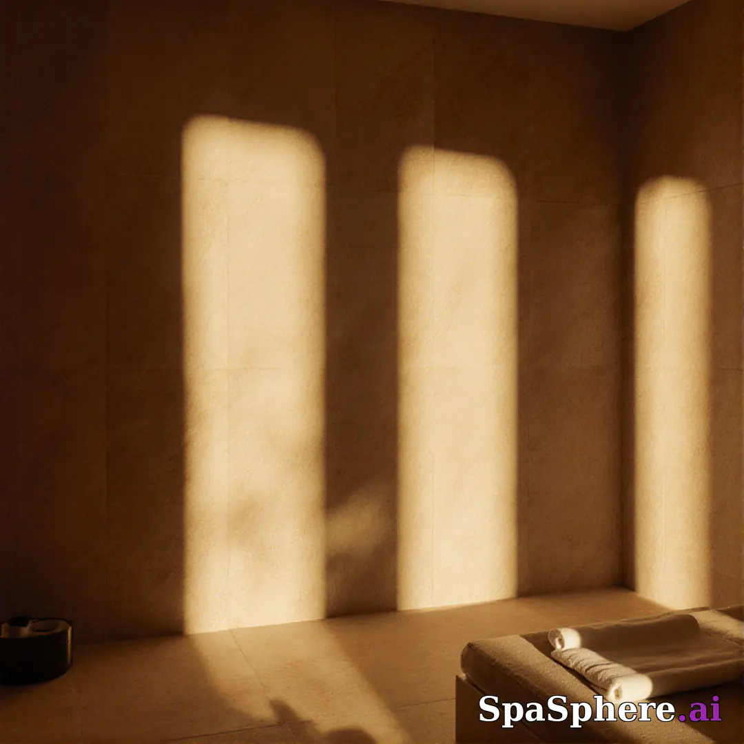 Golden-hour light in spa studio – natural sunlight spa atmosphere. (14) [1080x1080]