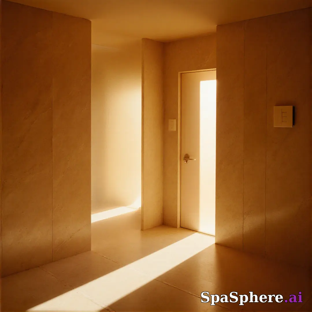 Golden-hour light in spa studio – natural sunlight spa atmosphere. (03) [1080x1080]