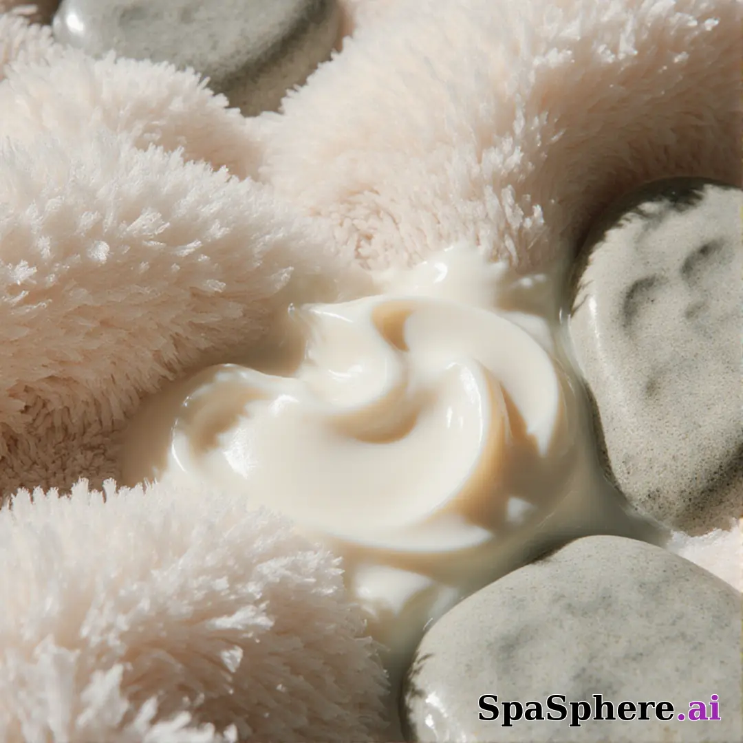 Macro spa textures – detailed skincare surfaces for educational content. (02) [1080x1080]