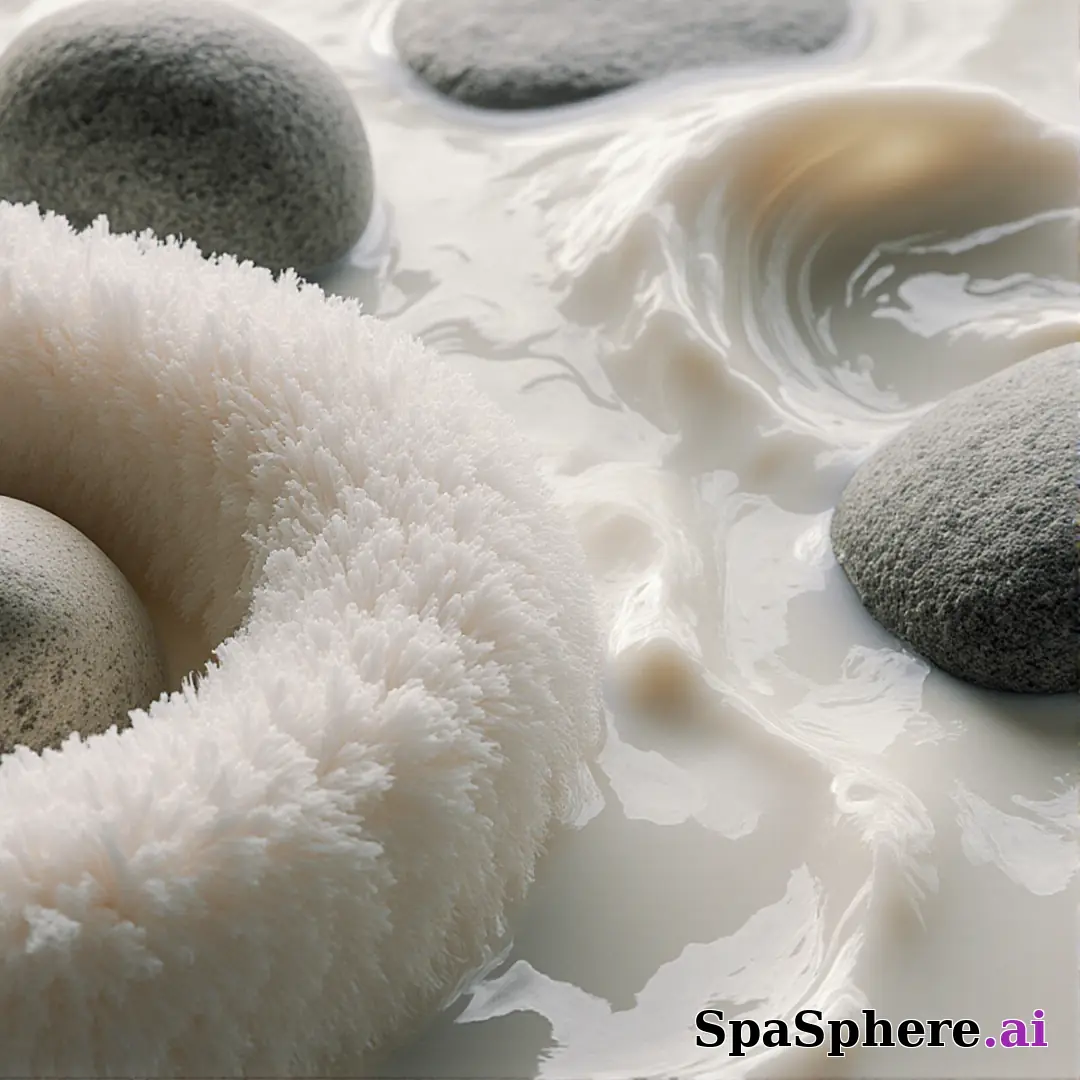 Macro spa textures – detailed skincare surfaces for educational content. (04) [1080x1080]