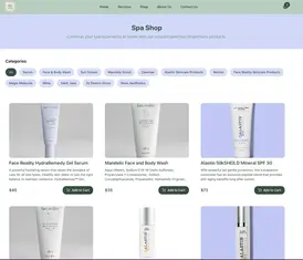 SpaSphere website example 4